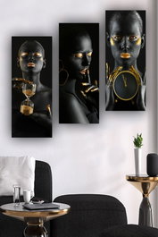 Wallity Cuadro Decorativo de MDF Multicolor (3 Piezas)